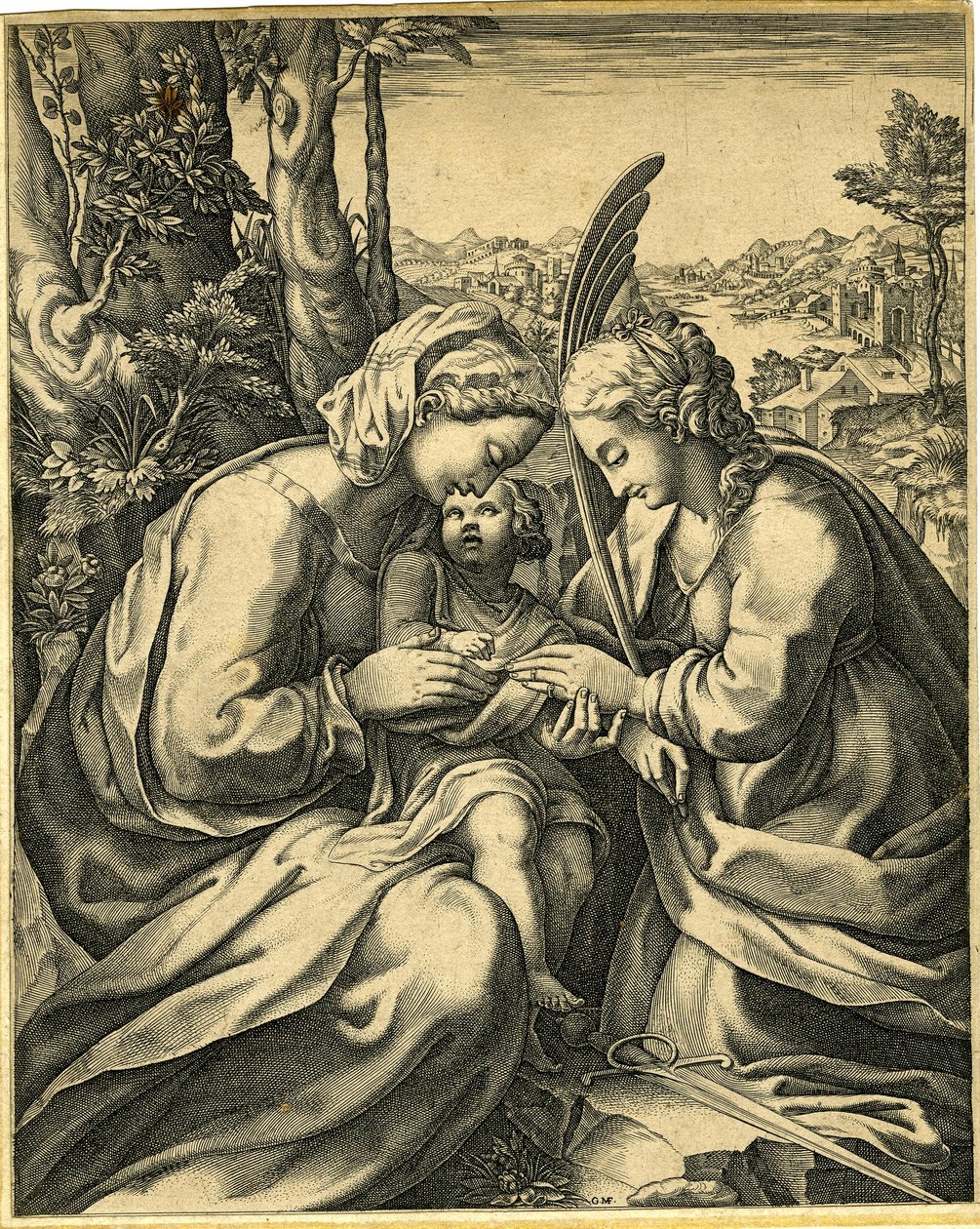 Giorgio Ghisi - Las bodas de Santa Catalina, 1850,0413.130 de Giorgio Ghisi