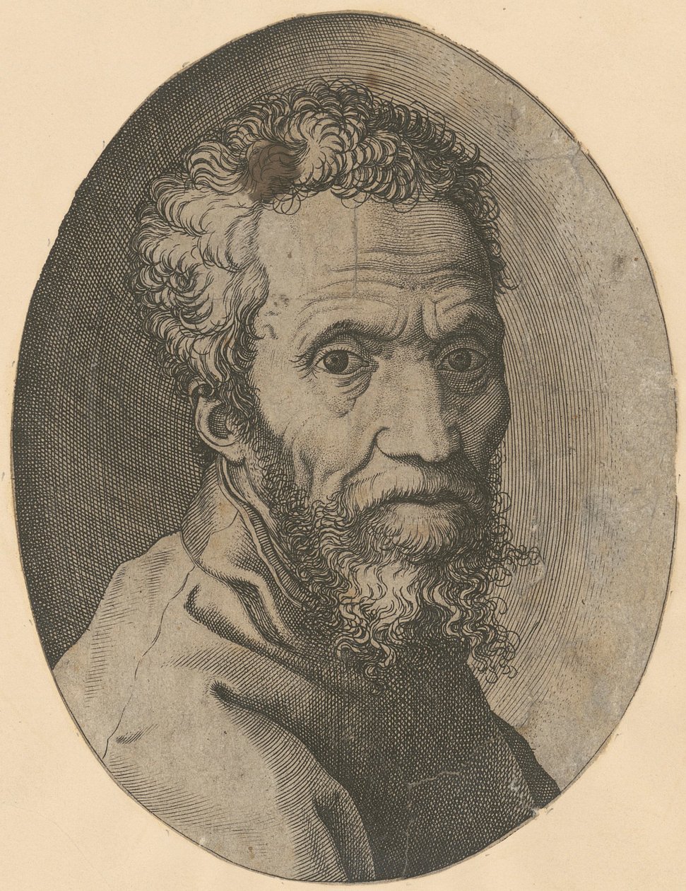 Retrato de Miguel Ángel de Giorgio Ghisi