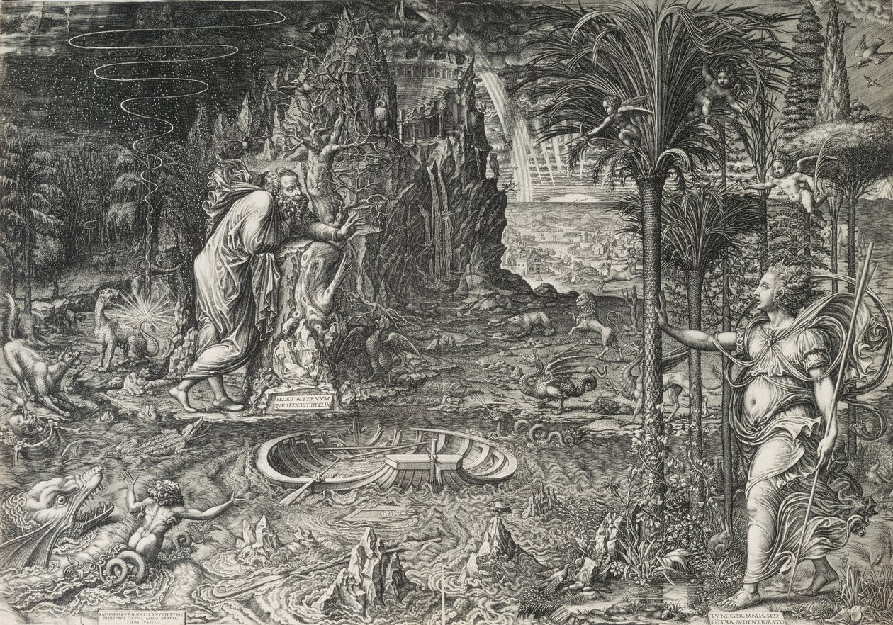 La alegoría de la vida El sueño de Rafael, 1561 de Giorgio Ghisi
