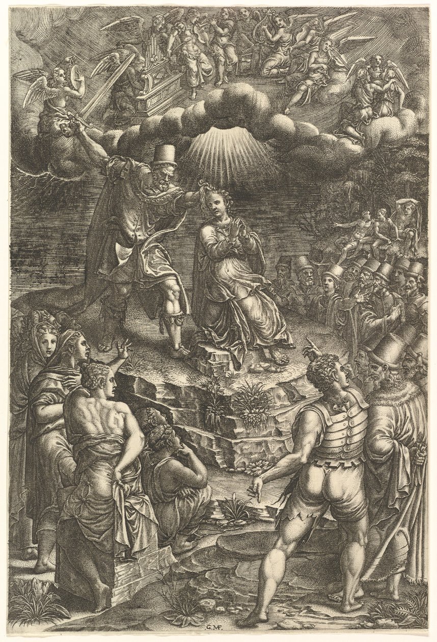 El Martirio de Santa Bárbara, finales de 1570 de Giorgio Ghisi