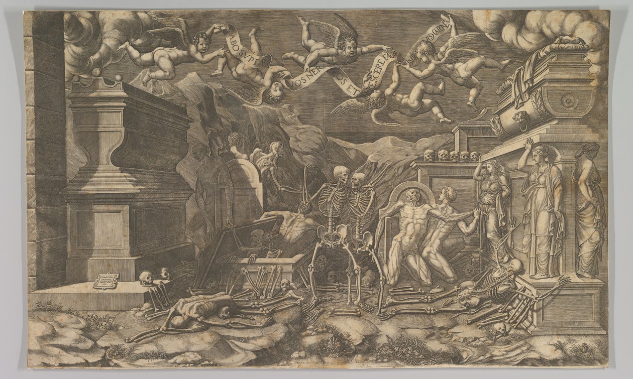 La visión de Ezequiel, 1554 republicado 1595 de Giorgio Ghisi