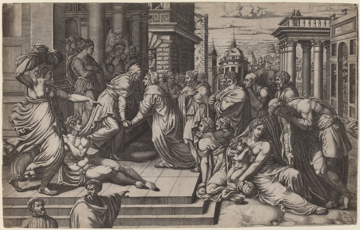 La Visitación de Giorgio Ghisi after Francesco Salviati