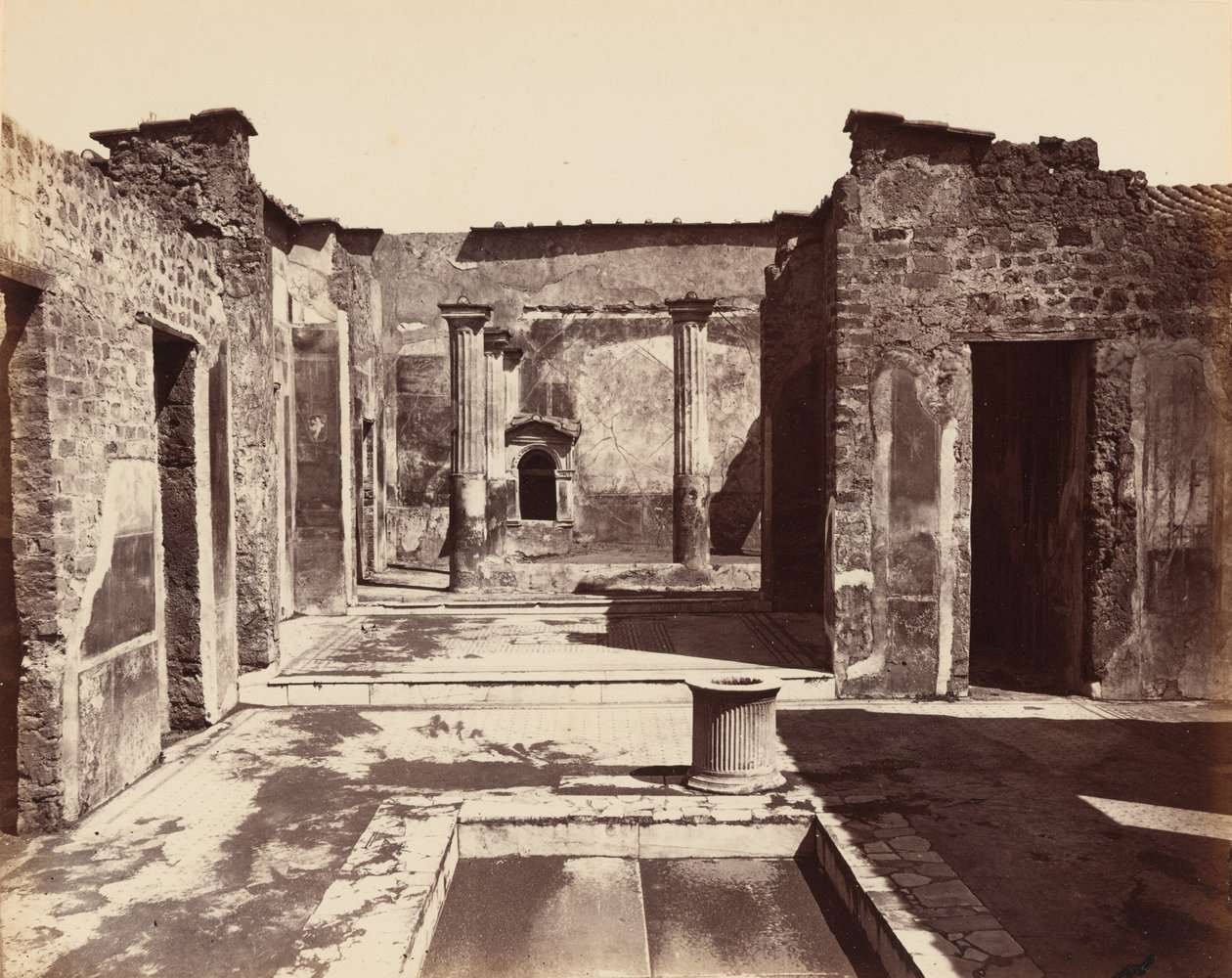 Casa del Poeta Trágico, Pompeya,c. 1870 (foto) de Giorgio Sommer