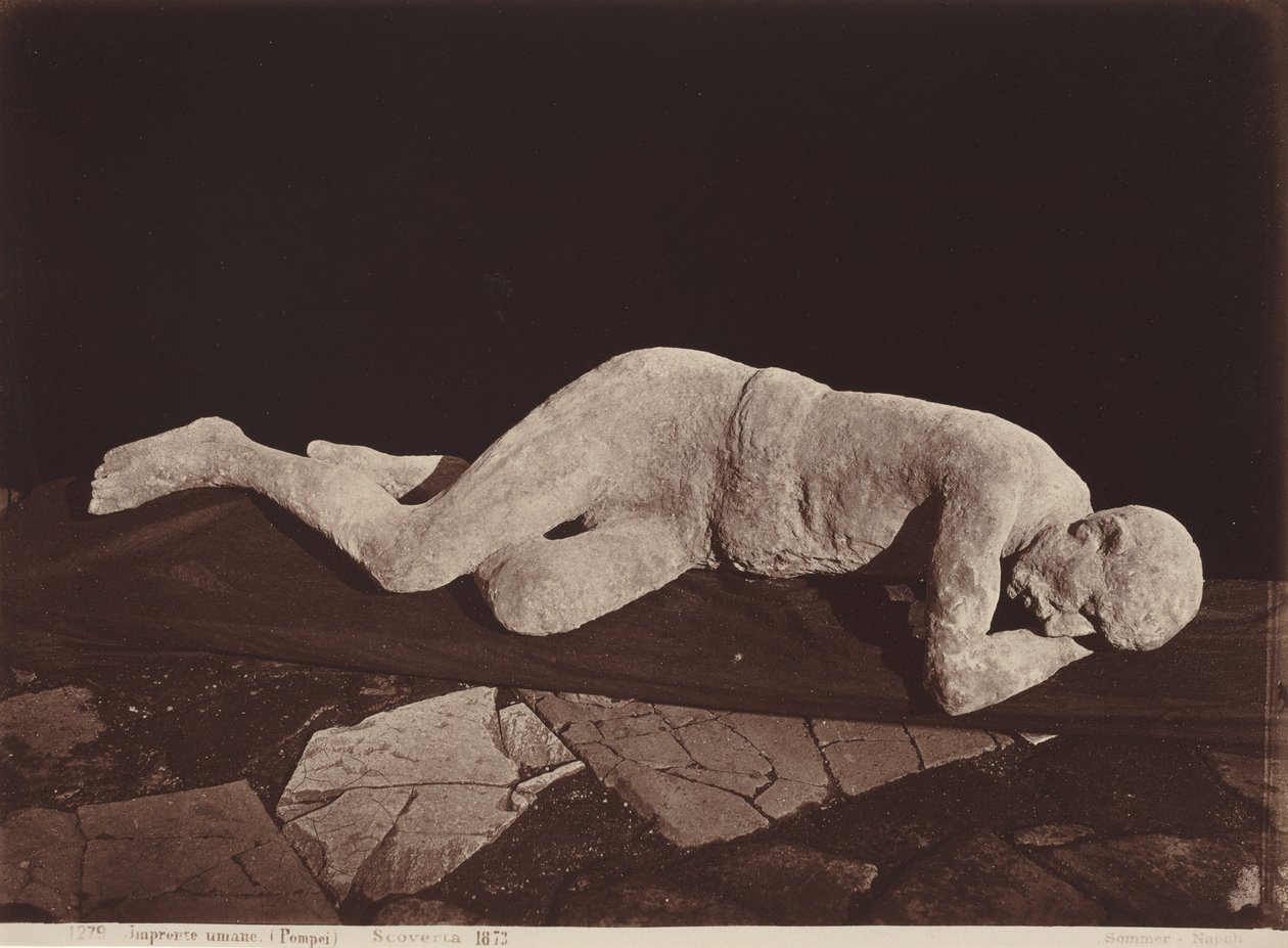 Fundición humana, Pompeya,1873 (foto) de Giorgio Sommer