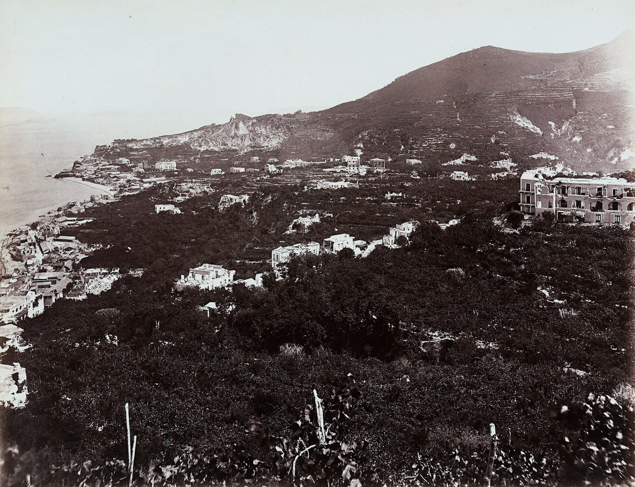 Vista panorámica de Casamicciola, cerca de Nápoles de Giorgio Sommer