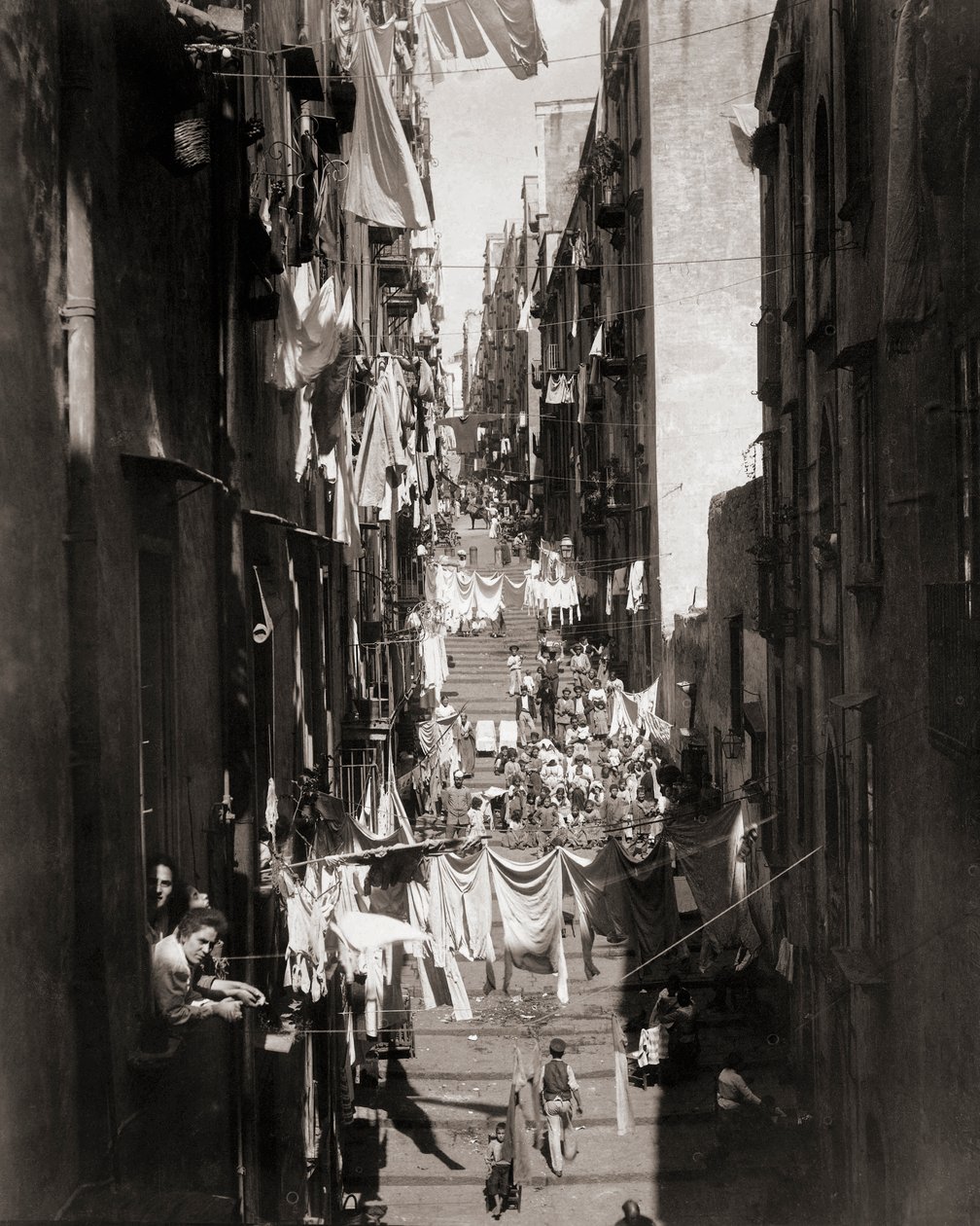Escena callejera, Nápoles, Italia de Giorgio Sommer
