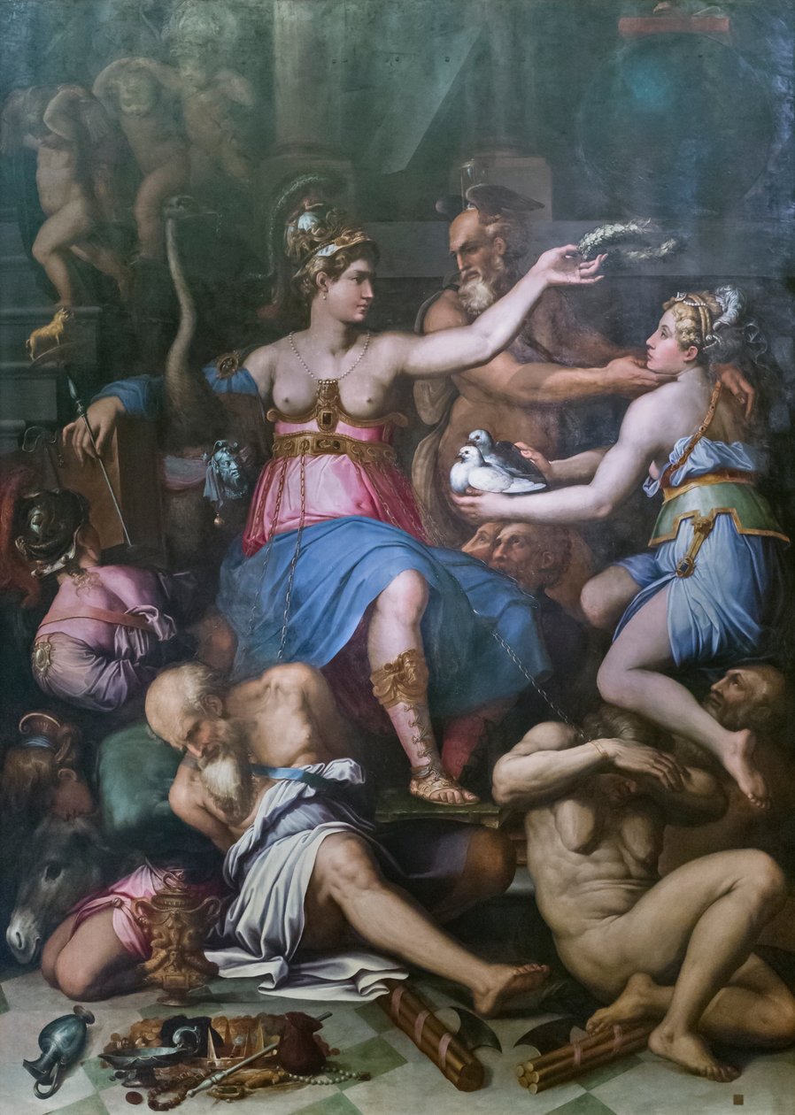Alegoría de la Justicia, la Verdad y los Vicios de Giorgio Vasari