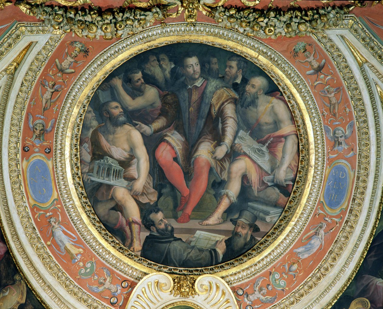 Cosimo I y sus artistas, de la Sala di Cosimo I de Giorgio Vasari