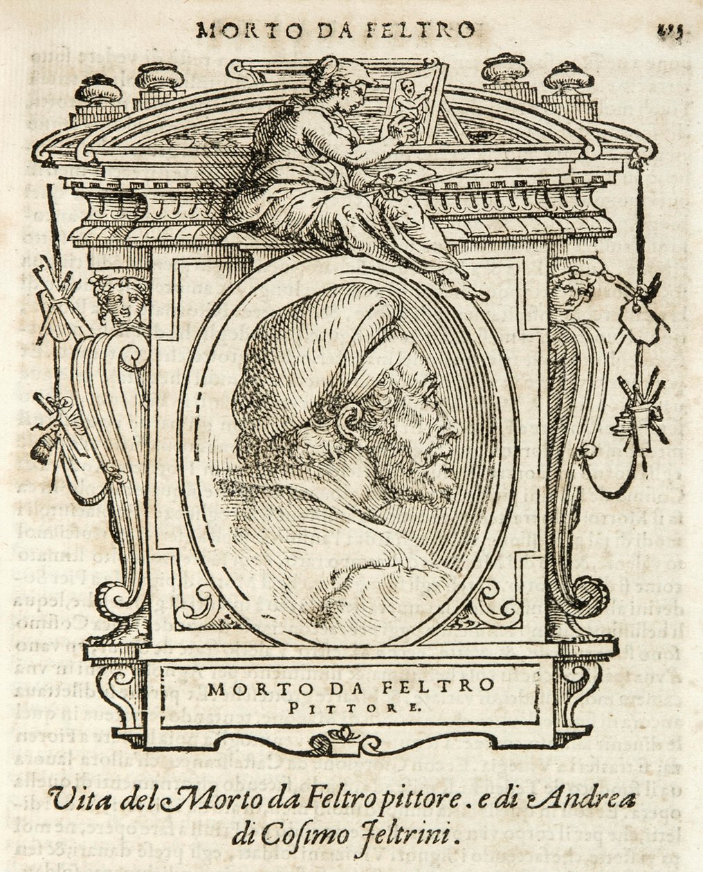 Milán, Biblioteca Braidense, Vite de piv excellent, Giorgio Vasari 1568, Dead da Felt de Giorgio Vasari