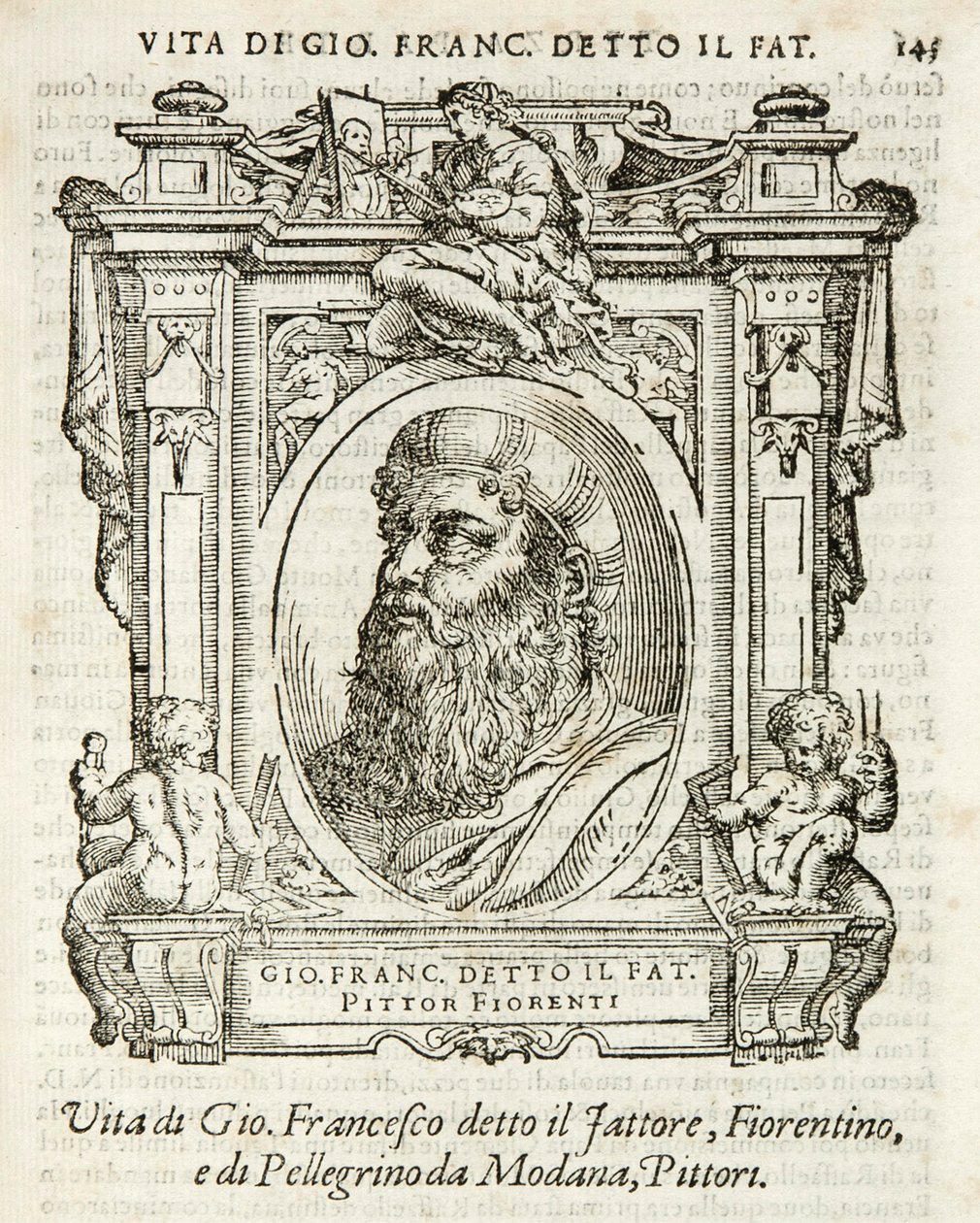 Milán, Biblioteca Braidense, Vite de piv excellent, Giorgio Vasari 1568, Giovan Francesco Penni llamado Il Fattore de Giorgio Vasari