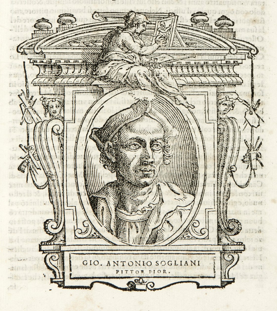 Milán, Biblioteca Braidense, Vite de piv excellent, Giorgio Vasari 1568, Giovanni Antonio Sogliani de Giorgio Vasari