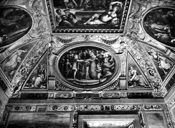 El Papa Clemente VII (1478-1534) casa a Catalina de Medici (1519-1589) con Enrique II de Francia (1519-59) de Giorgio Vasari