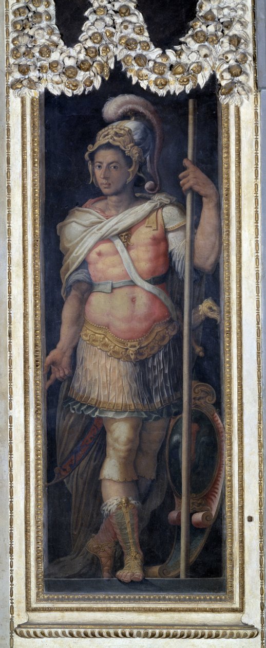 Retrato de Alejandro de Médicis (Alessandro de Médicis). Fresco de Giorgio Vasari (1511-1574) de Giorgio Vasari