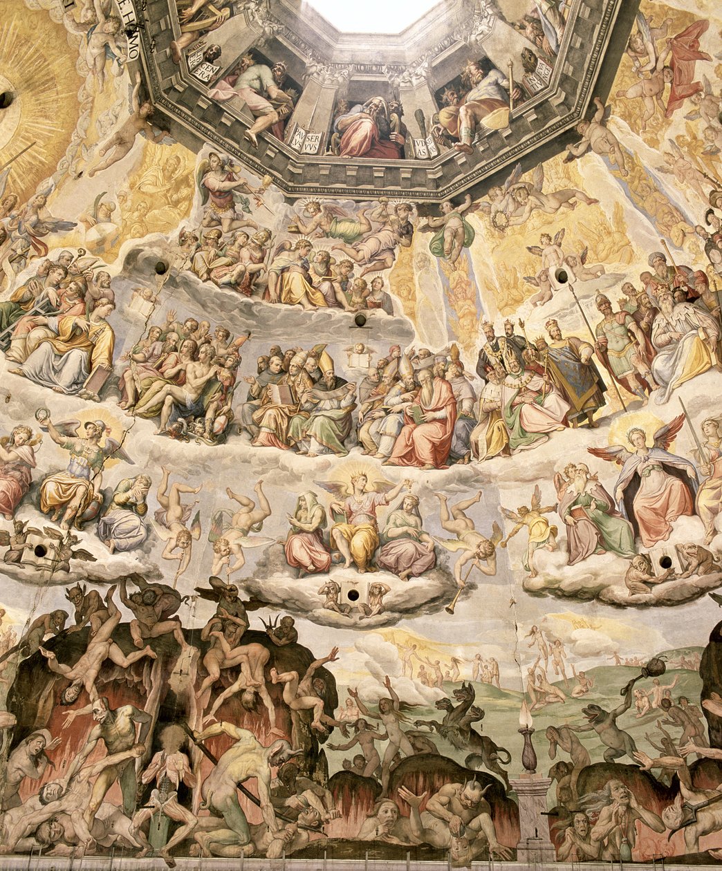 El Juicio Final, detalle de la cúpula del Duomo, 1572-79 de Giorgio Vasari