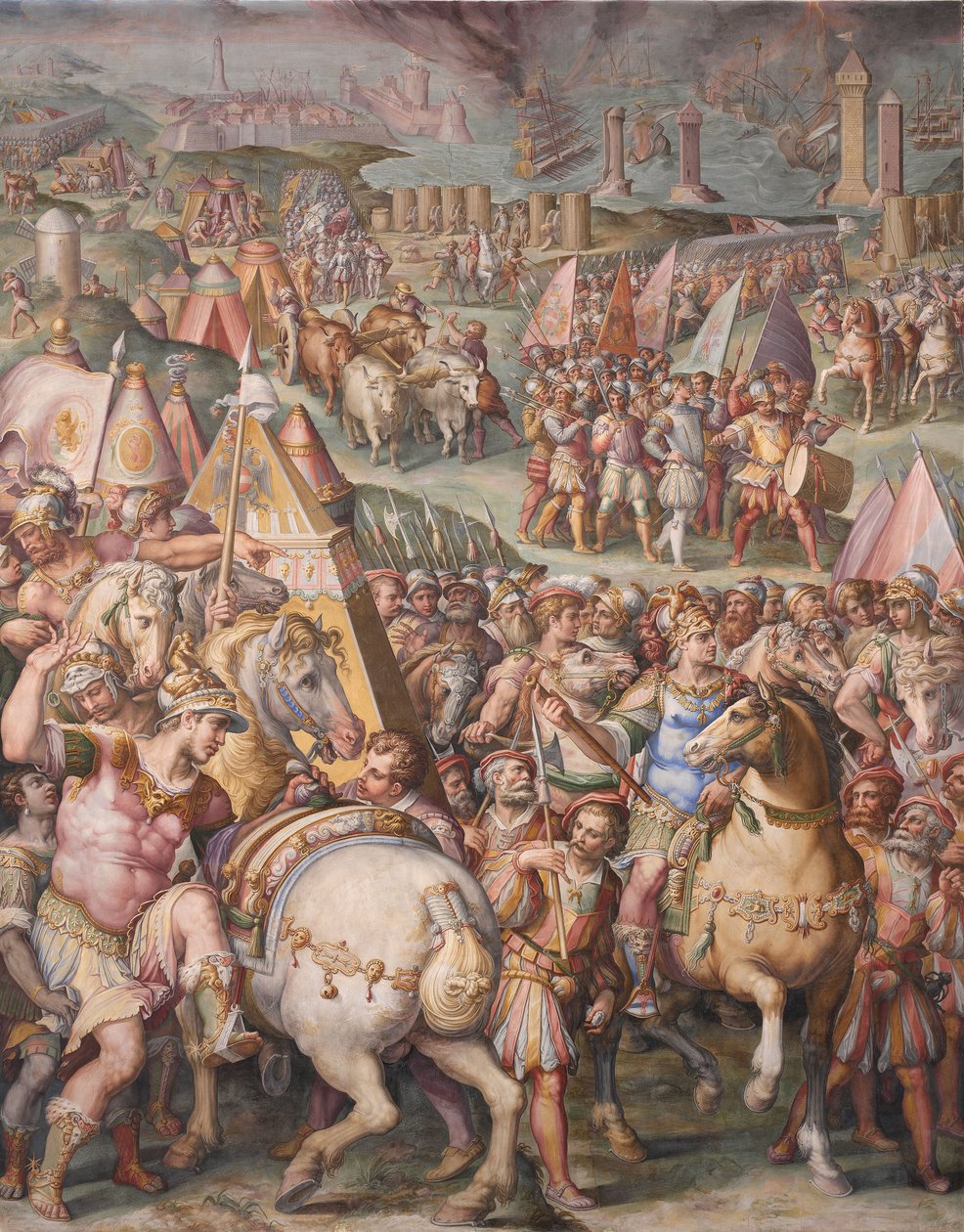 El emperador Maximiliano levanta el sitio de Livorno, 1568-1571 de Giorgio Vasari