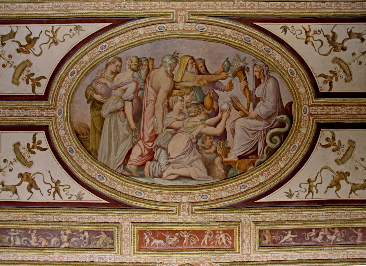 (detalle) El mito de Ceres, techo de Altoviti de Giorgio Vasari