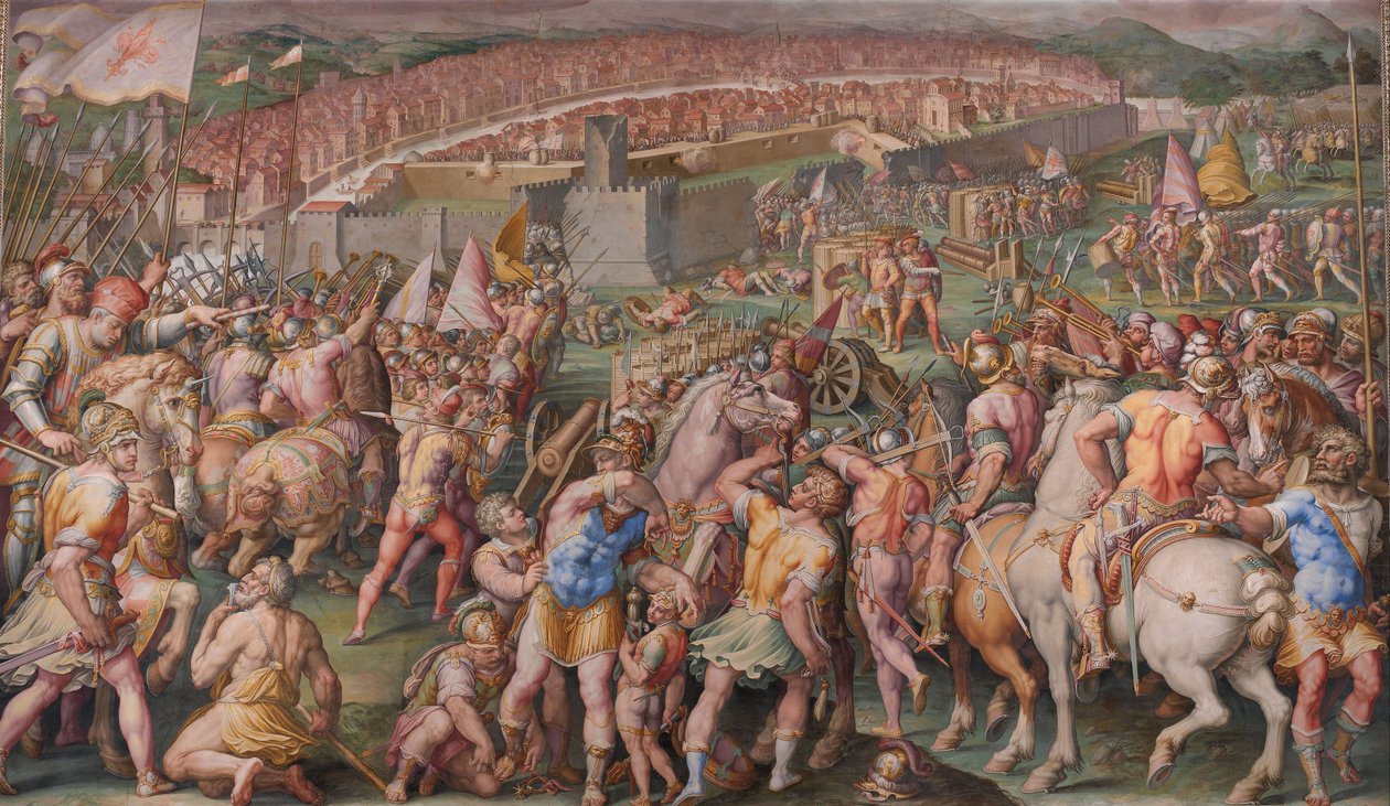 El asalto a la fortaleza de Stampace en Pisa, 1568-1571 de Giorgio Vasari