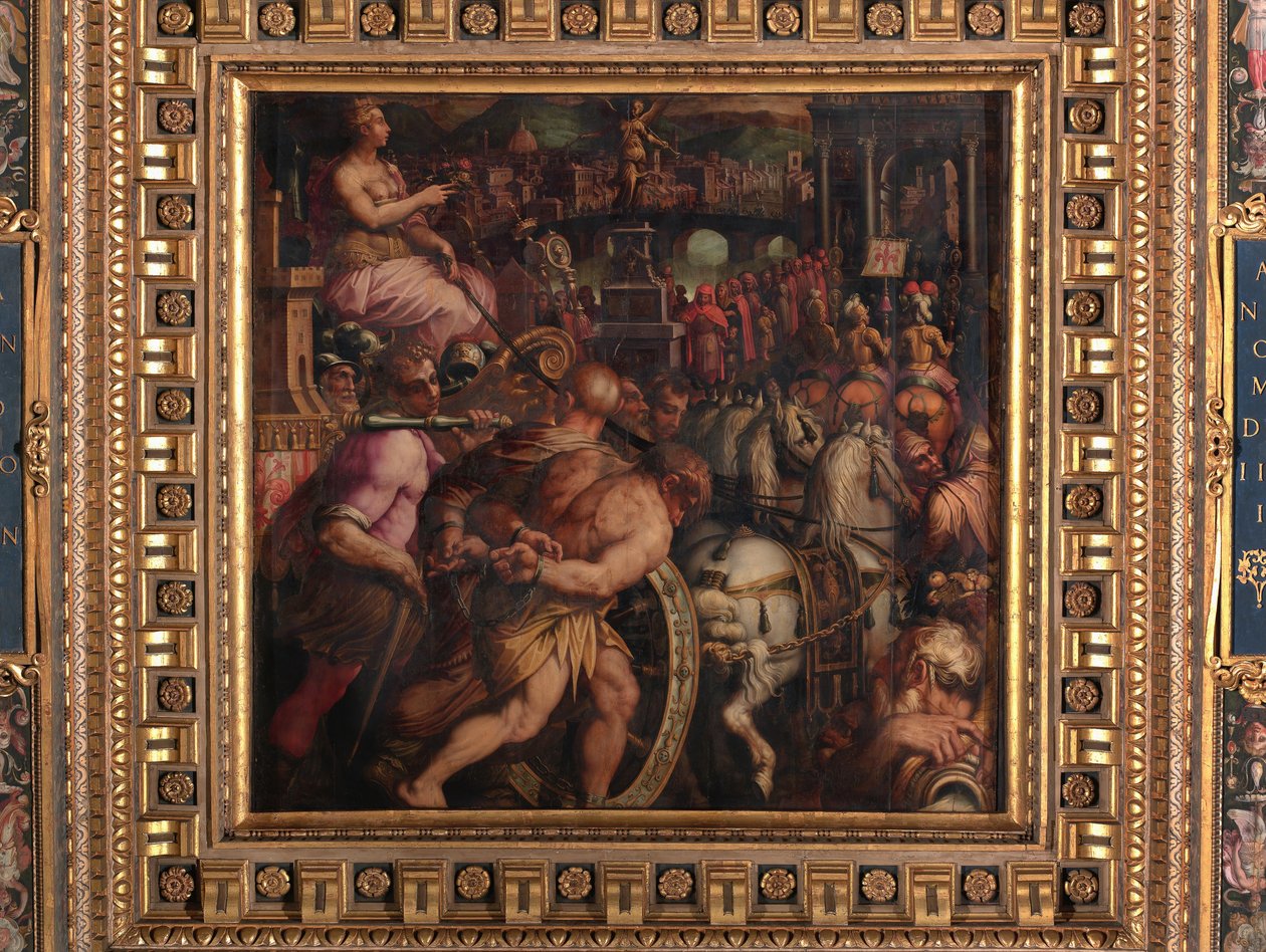 Triunfo tras la victoria sobre Pisa de Giorgio Vasari