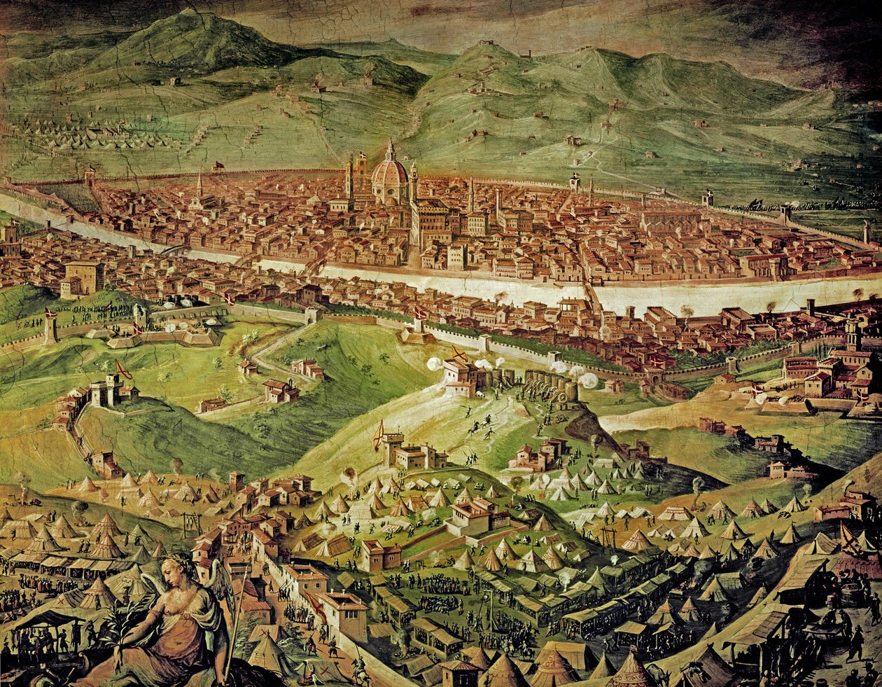 Vista de Florencia (fresco) de Giorgio Vasari