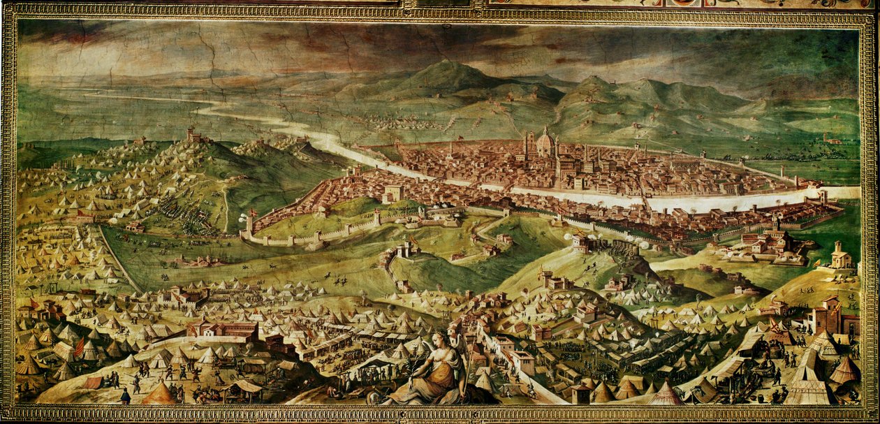 Vista de Florencia. Fresco ... (fresco) de Giorgio Vasari