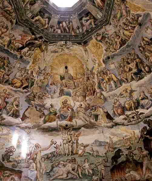 El Juicio Final (detalle) de Giorgio and Zuccari Federico  Vasari