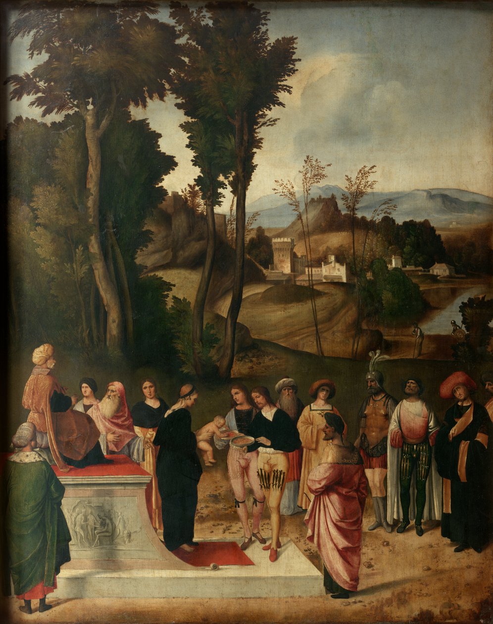 Español: Moisés en la Prueba de Fuego La Prueba de Fuego de Moisés de Giorgione