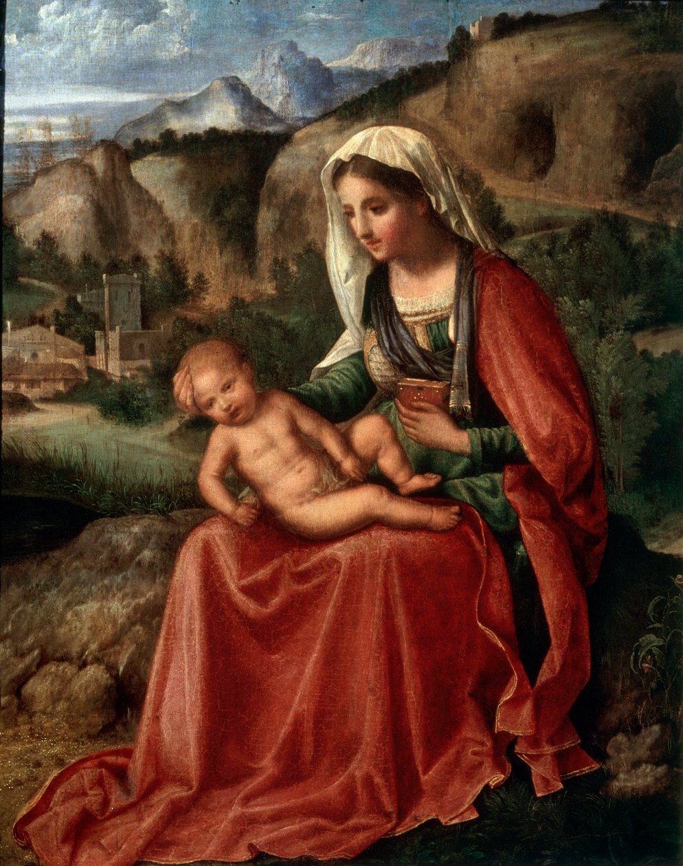 La Virgen y el Niño en un paisaje de Giorgione da Castelfranco