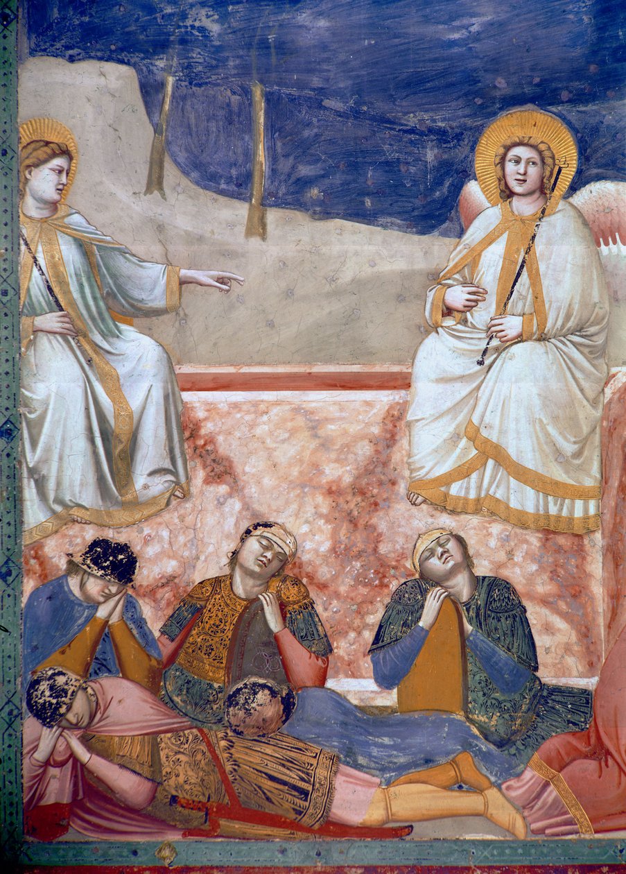 Noli Me Tangere, o la Aparición de Cristo a María Magdalena (detalle) de Giotto di Bondone