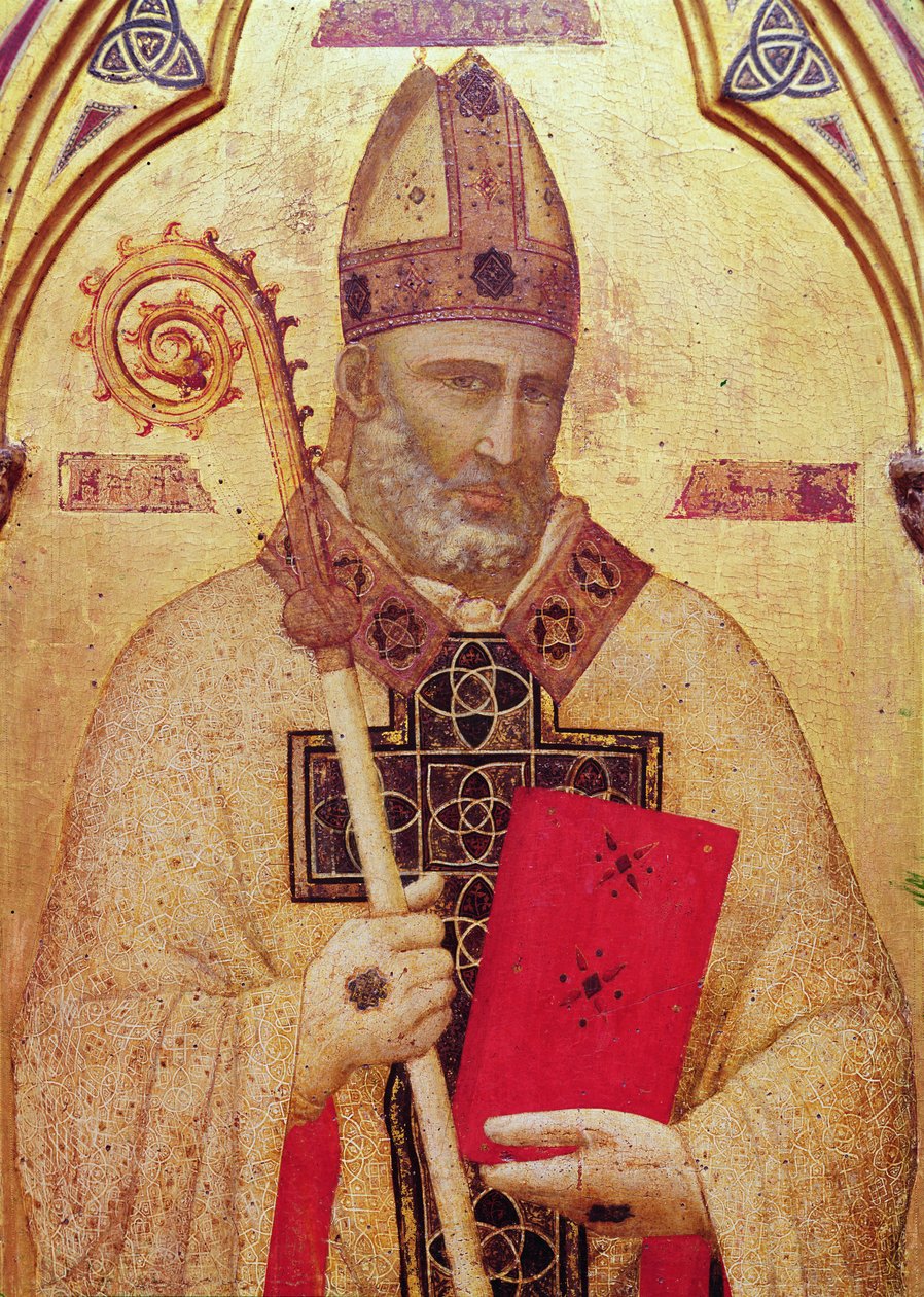 San Nicolás, panel izquierdo del retablo de Badia, c.1301 (detalle) de Giotto di Bondone