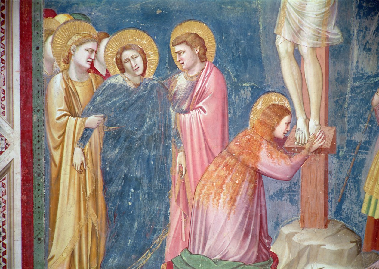 La Crucifixión, (detalle) de Giotto di Bondone