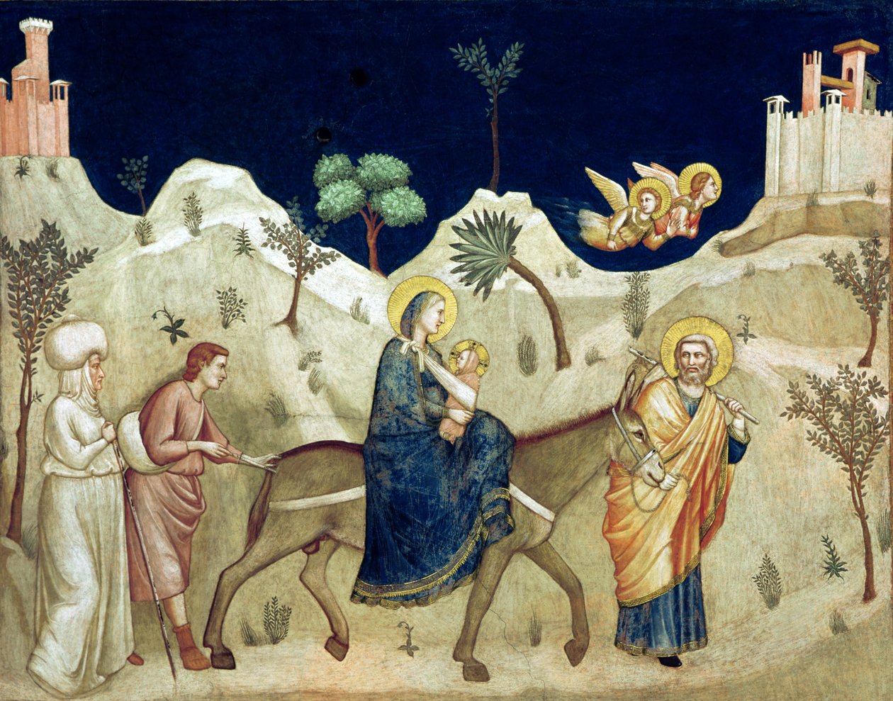 La huida a Egipto de Giotto di Bondone