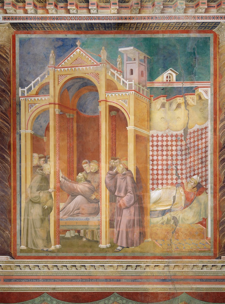 La visión del hermano Agostino y el obispo de Asís, 1297-99 de Giotto di Bondone