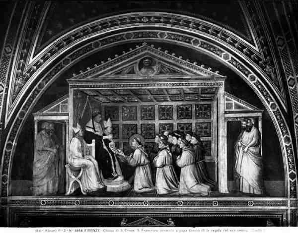 El Papa Inocencio III (1160-1216) aprobando la regla de Giotto (c.1266 1337)
