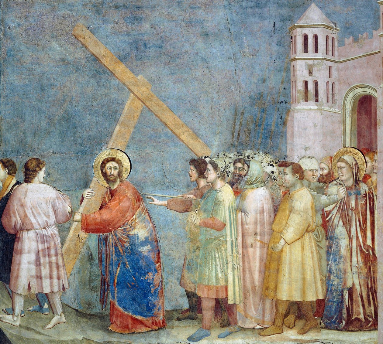Camino al Calvario (detalle) de Giotto (c.1266 1337)