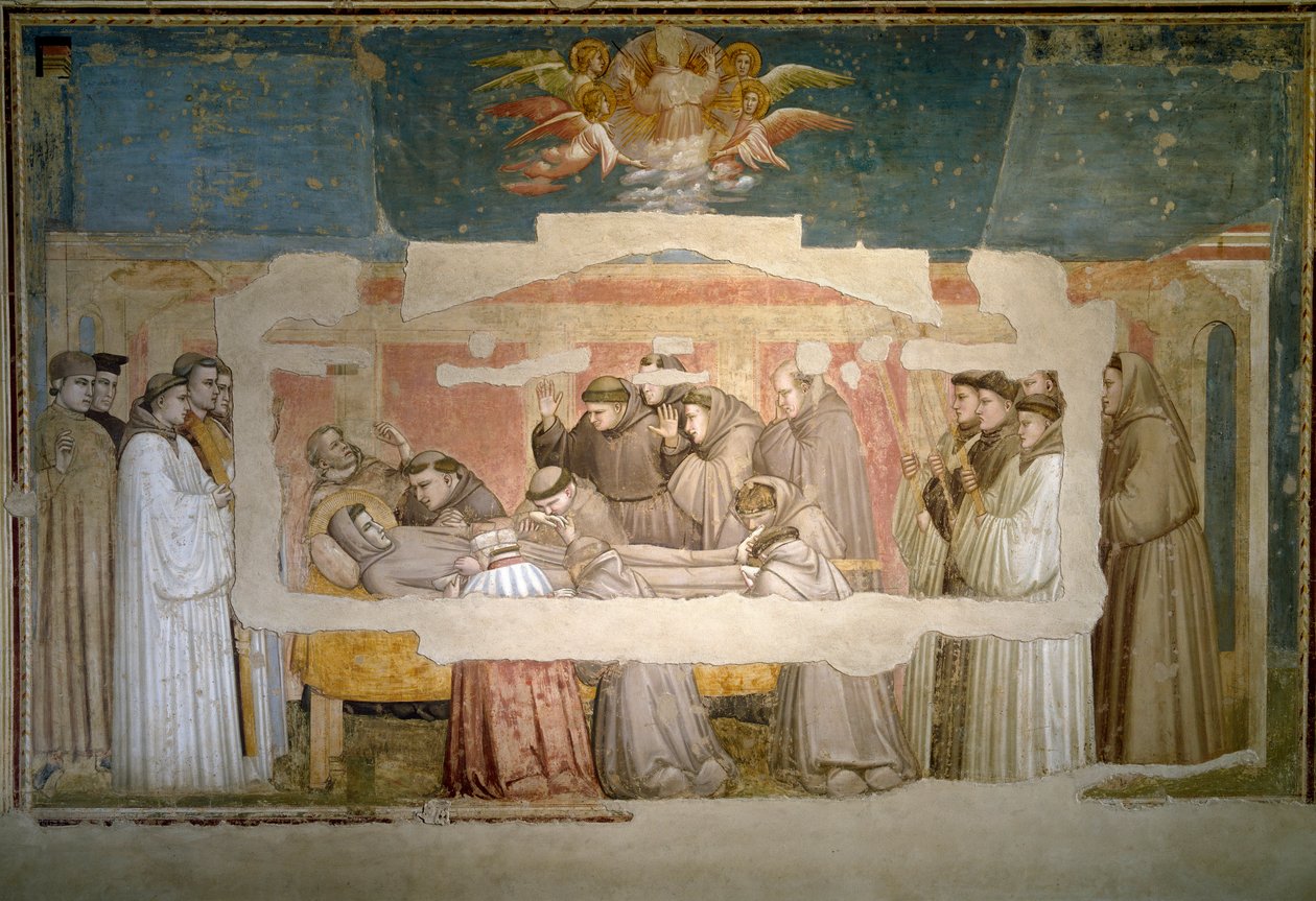 El funeral de San Francisco de Asís. Verificación de estigmas de Giotto (c.1266 1337)