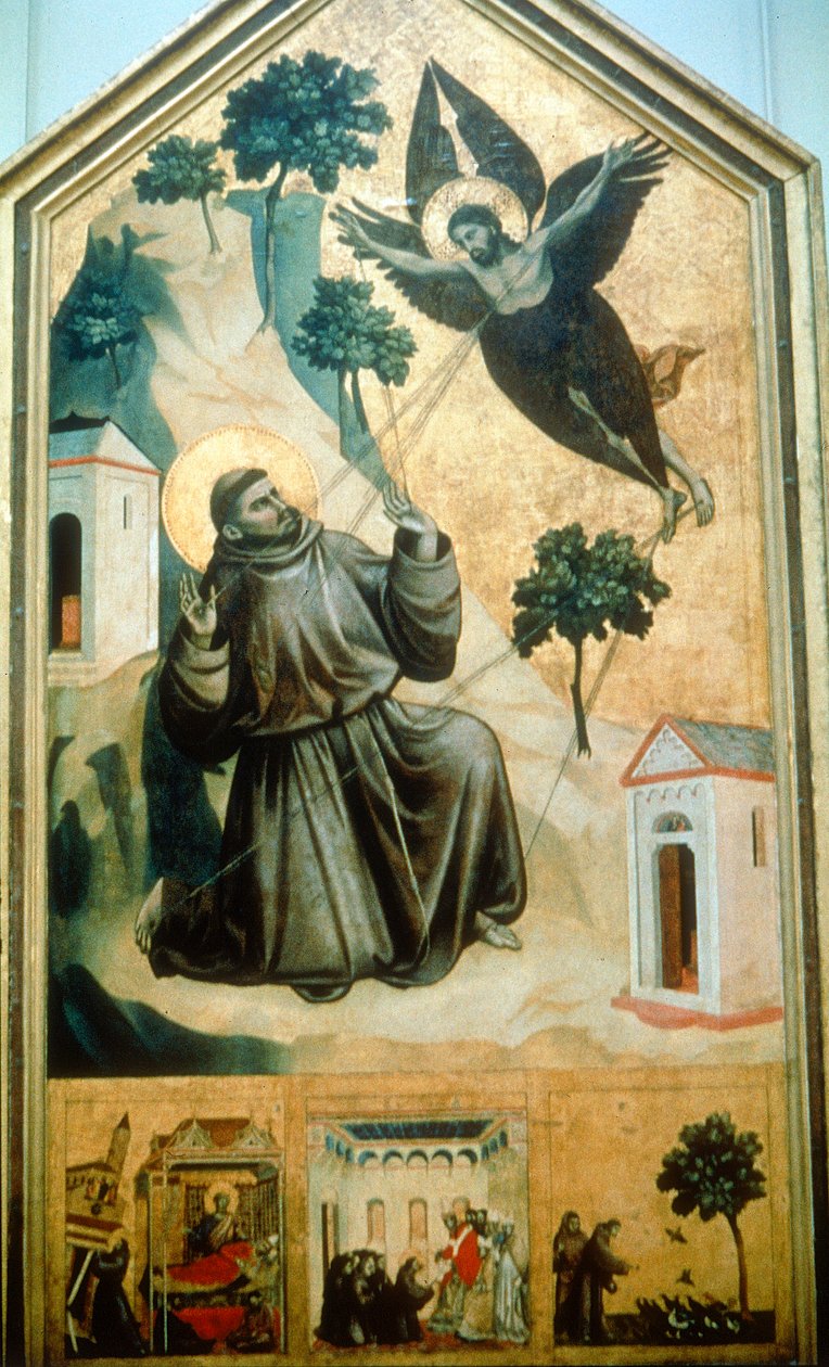 Estigmatización de San Francisco, 1300 de Giotto
