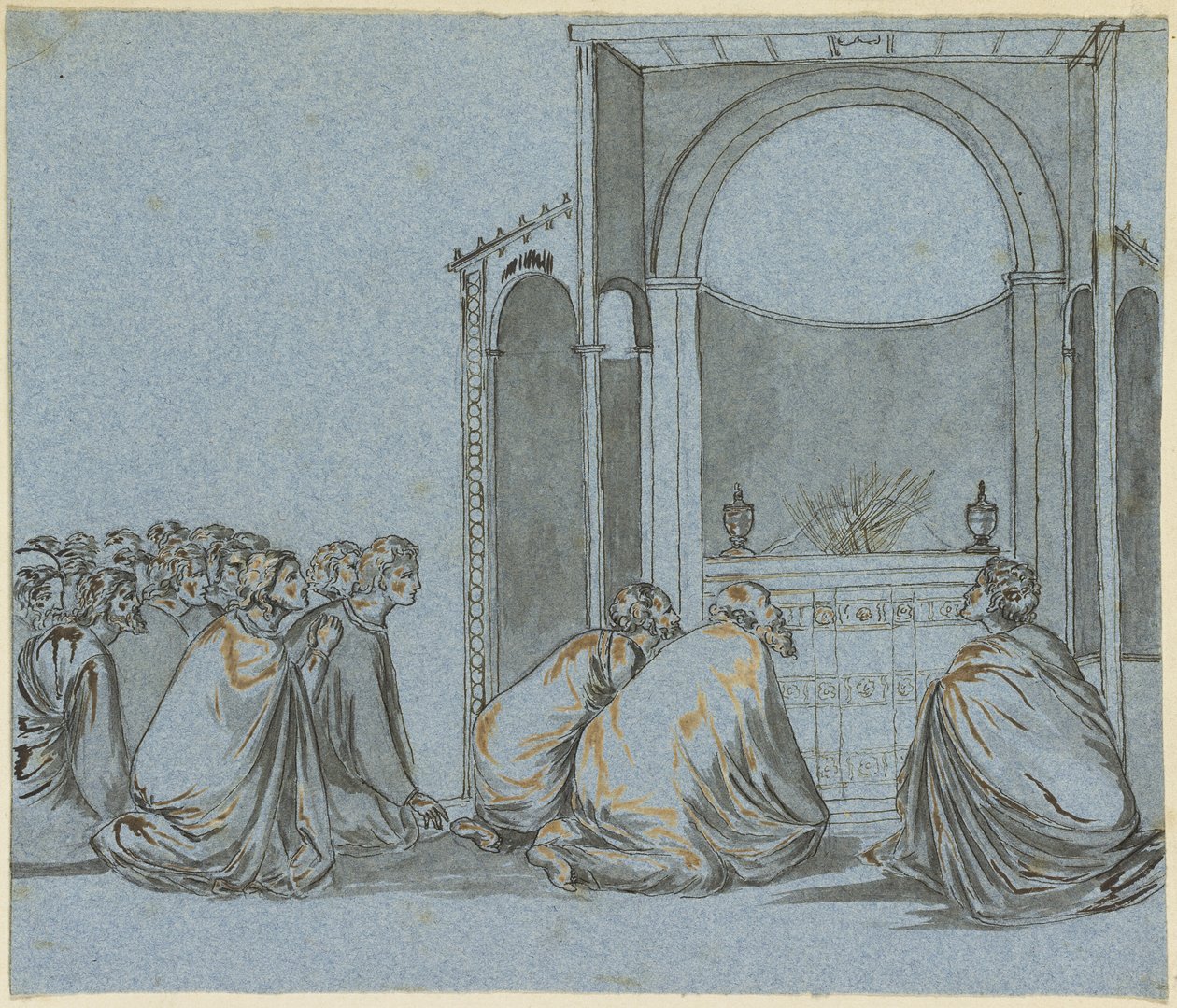 Oración por la floración de las varas de Giotto di Bondone