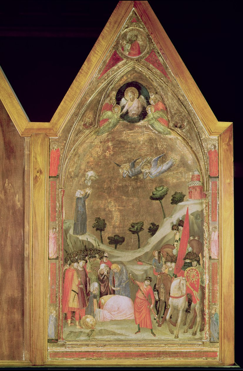 El martirio de San Pablo, panel derecho del Tríptico Stefaneschi, c.1320 de Giotto di Bondone