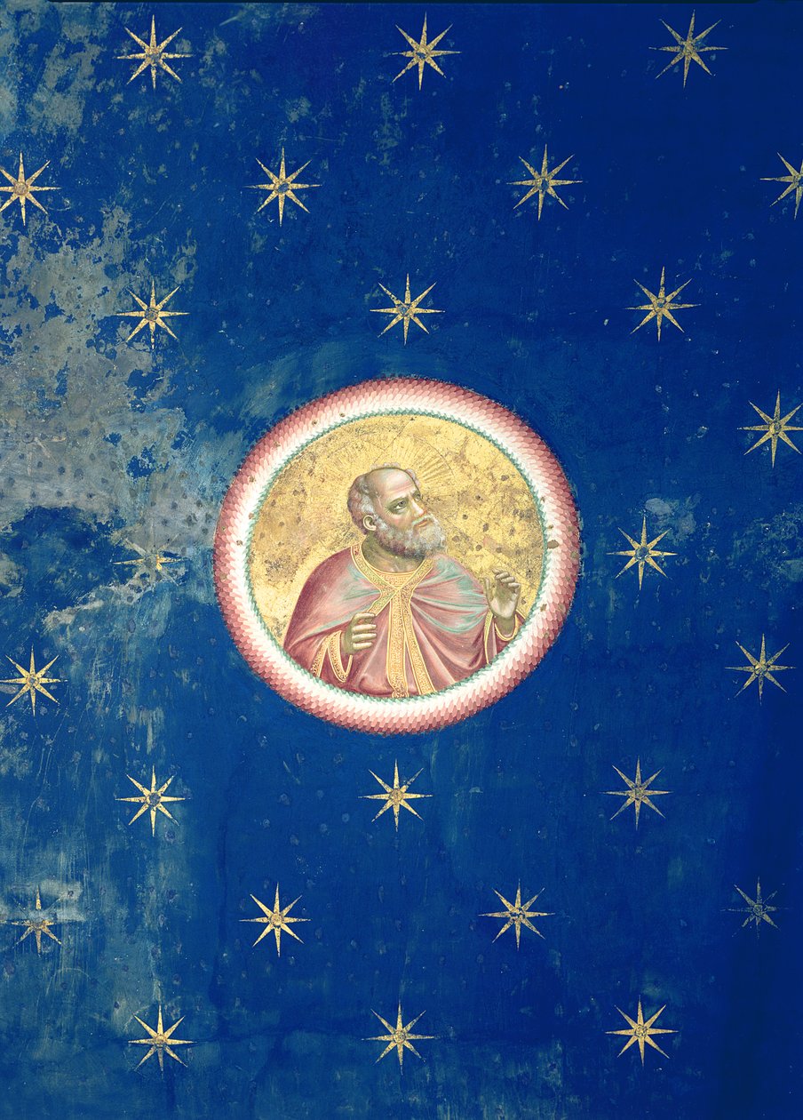 Un profeta, de la bóveda del techo, c.1305 de Giotto di Bondone