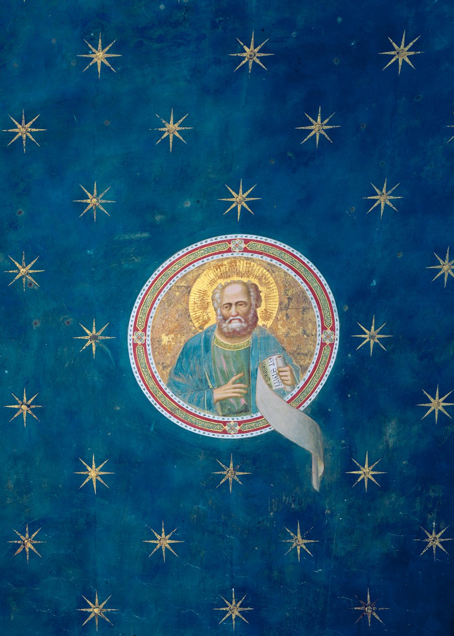 El profeta Malaquías, de la bóveda del techo, c.1305 de Giotto di Bondone