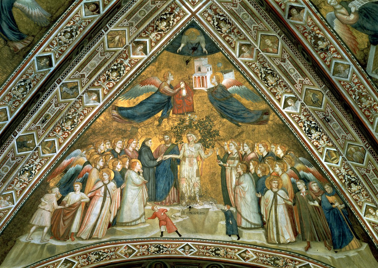 El matrimonio místico de San Francisco con la Santa Pobreza de Giotto di Bondone school of Giotto di Bondone school of