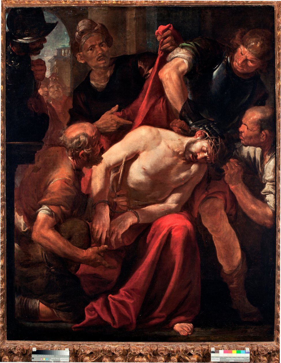 La burla de Cristo (Jesús burlado por los soldados) de Giovacchino Assereto