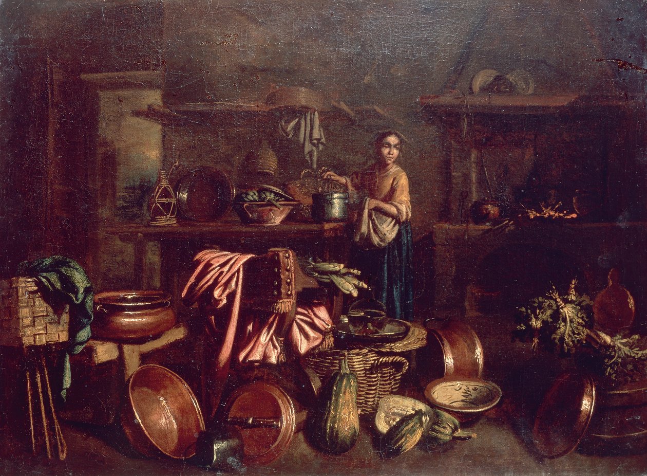 Dentro de la cocina, por Gian Domenico Valentino de Giovan Domenico Valentino