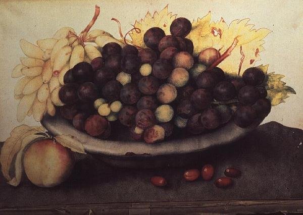 Uvas con un Durazno de Giovanna Garzoni