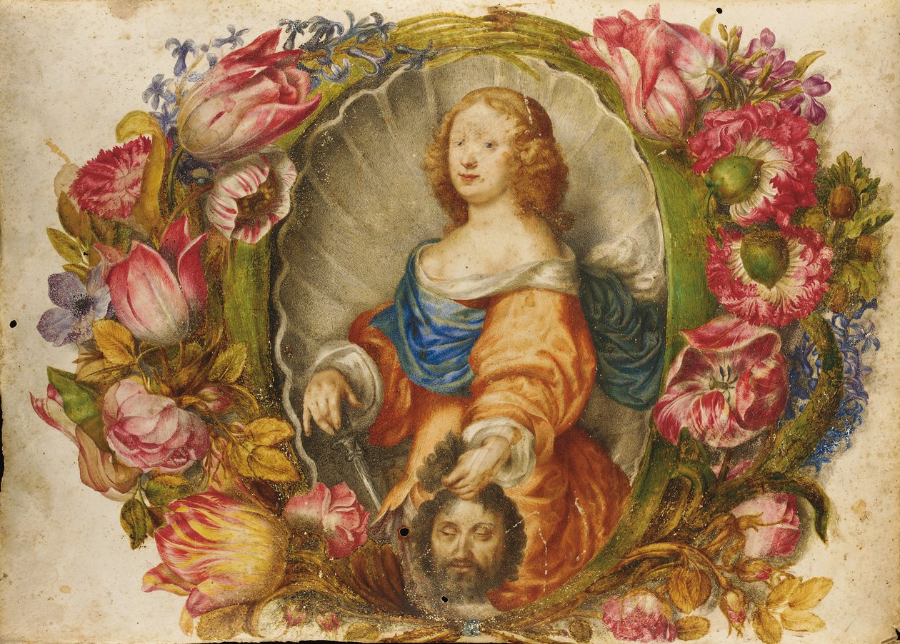 Retrato de la Gran Duquesa Vittoria della Rovere como Judith de Giovanna Garzoni
