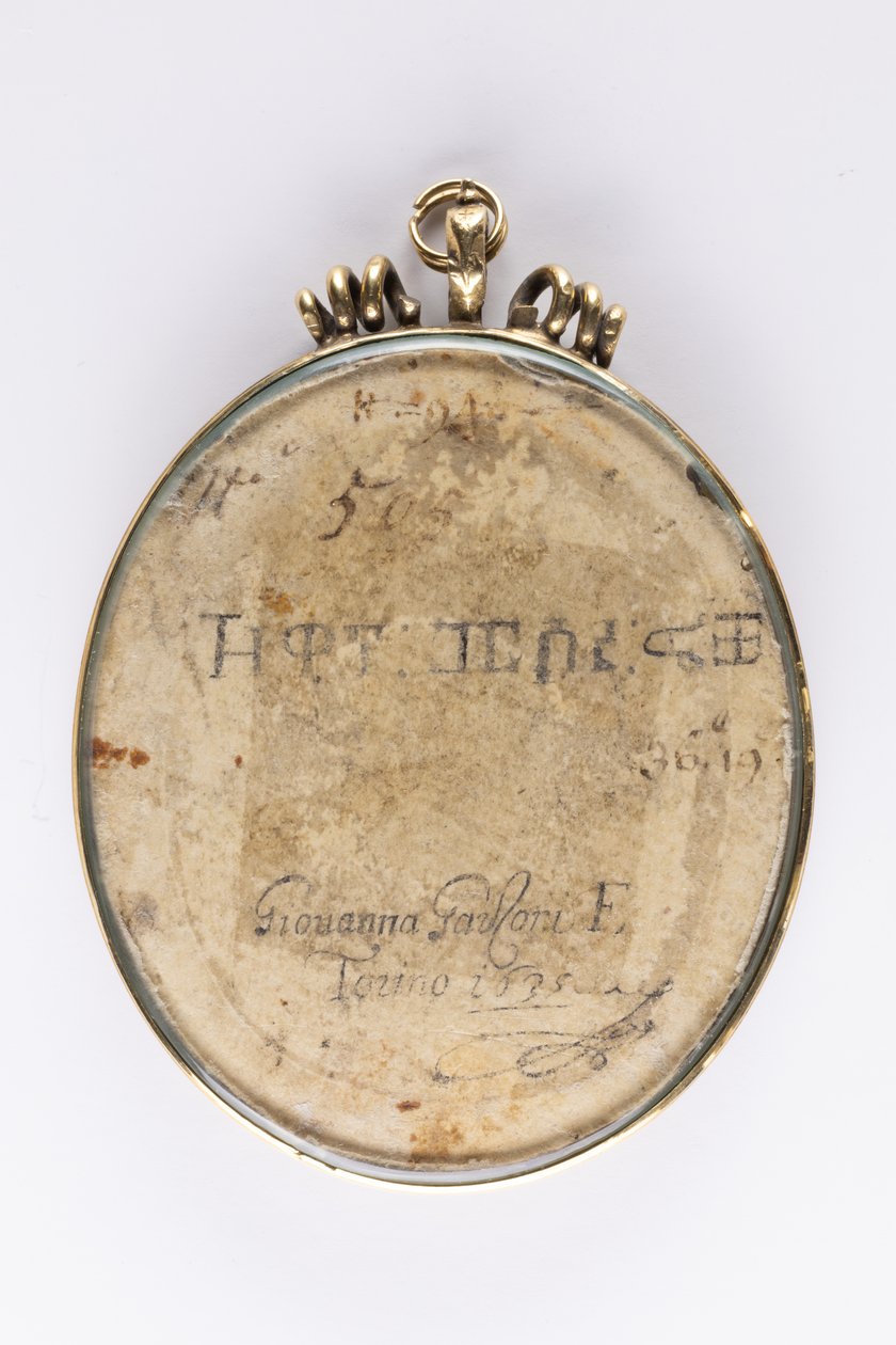 Reverso del Retrato de Cristo Zaga (Ṣägga Krǝstos) de Giovanna Garzoni
