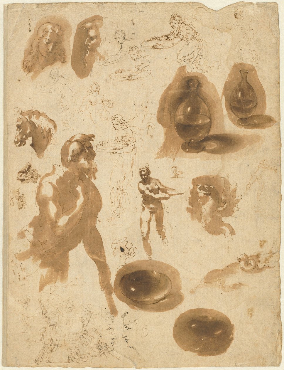 Hoja de estudios de Ambrogio Giovanni Figino