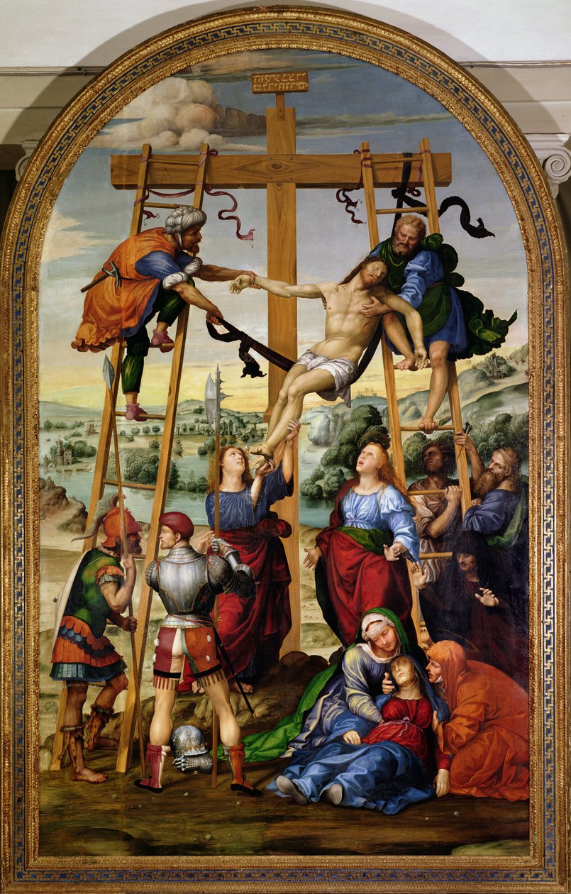 Descendimiento de la Cruz, c.1505-10 (retablo) de Giovanni Antonio Bazzi Sodoma