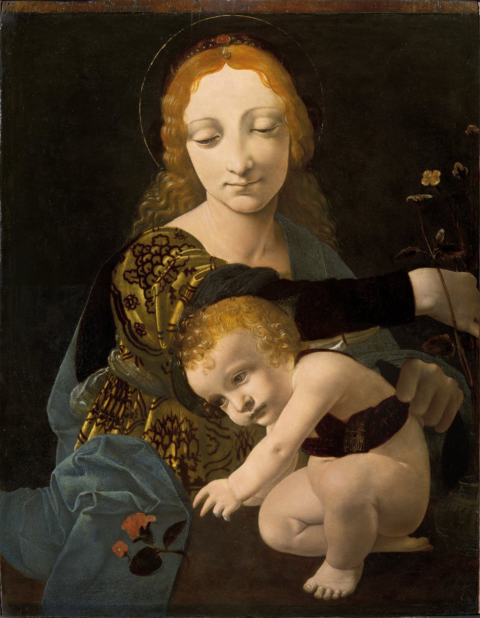 La Virgen y el Niño (La Madonna de la Rosa) de Giovanni Antonio Boltraffio