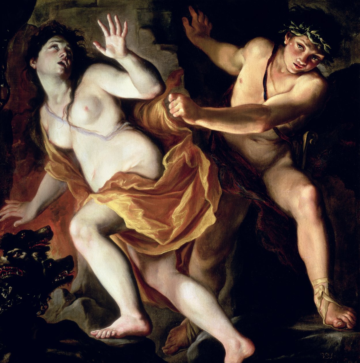 Orfeo y Eurídice, 1695-1705 de Giovanni Antonio Burrini or Burino